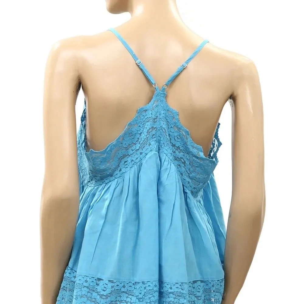 Intimately Free People Fiona Cami Blouse Top Tank Sleeveless Lace Slip M 290165